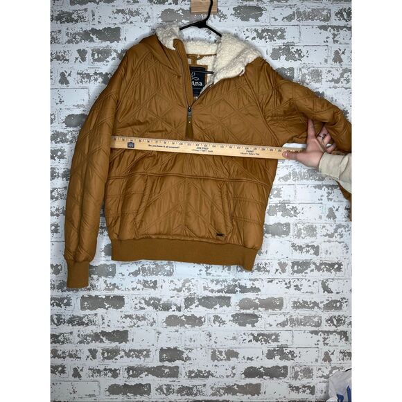 Prana | women quilted pullover quarter zip with hood sherpa lined - Picture 6 of 13